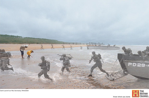 Saint-Laurent-sur-Mer, Normandy, France 1944/2004