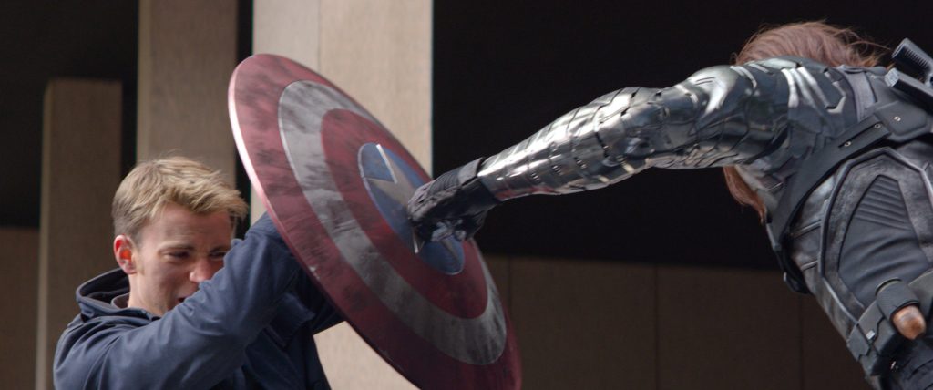 Captain-America-The-Winter-Soldier-Official-Photo-Bucky-punching-Shield